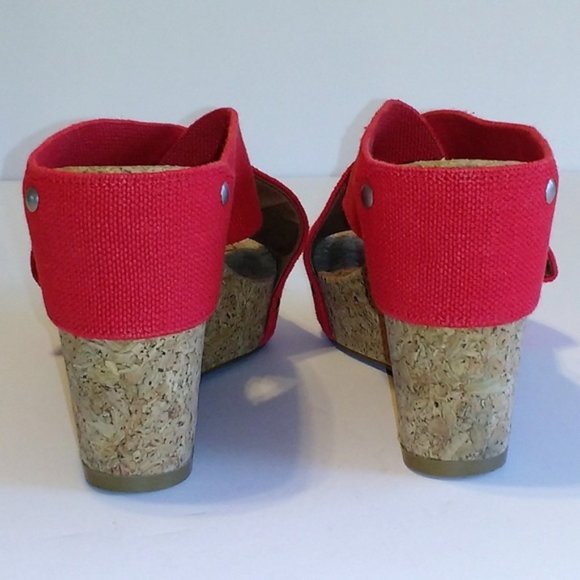 *Lucky Brand red cork wedges 10M - Picture 5 of 8